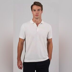 NEW! ATM Anthony Thomas Melillo Atm Anthony Mens White Classic Pique Polo Size L